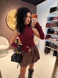 Top a Collo Alto con Manicotti Coordinati