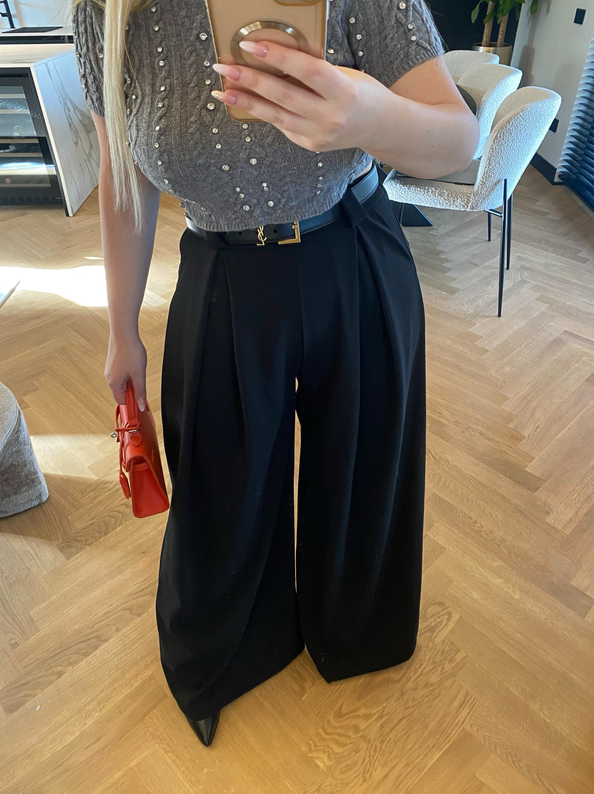 Pantalone palazzo nero