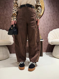 Pantalone ballon con cintura e tasche laterali