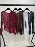 Maglia in pizzo obliqua