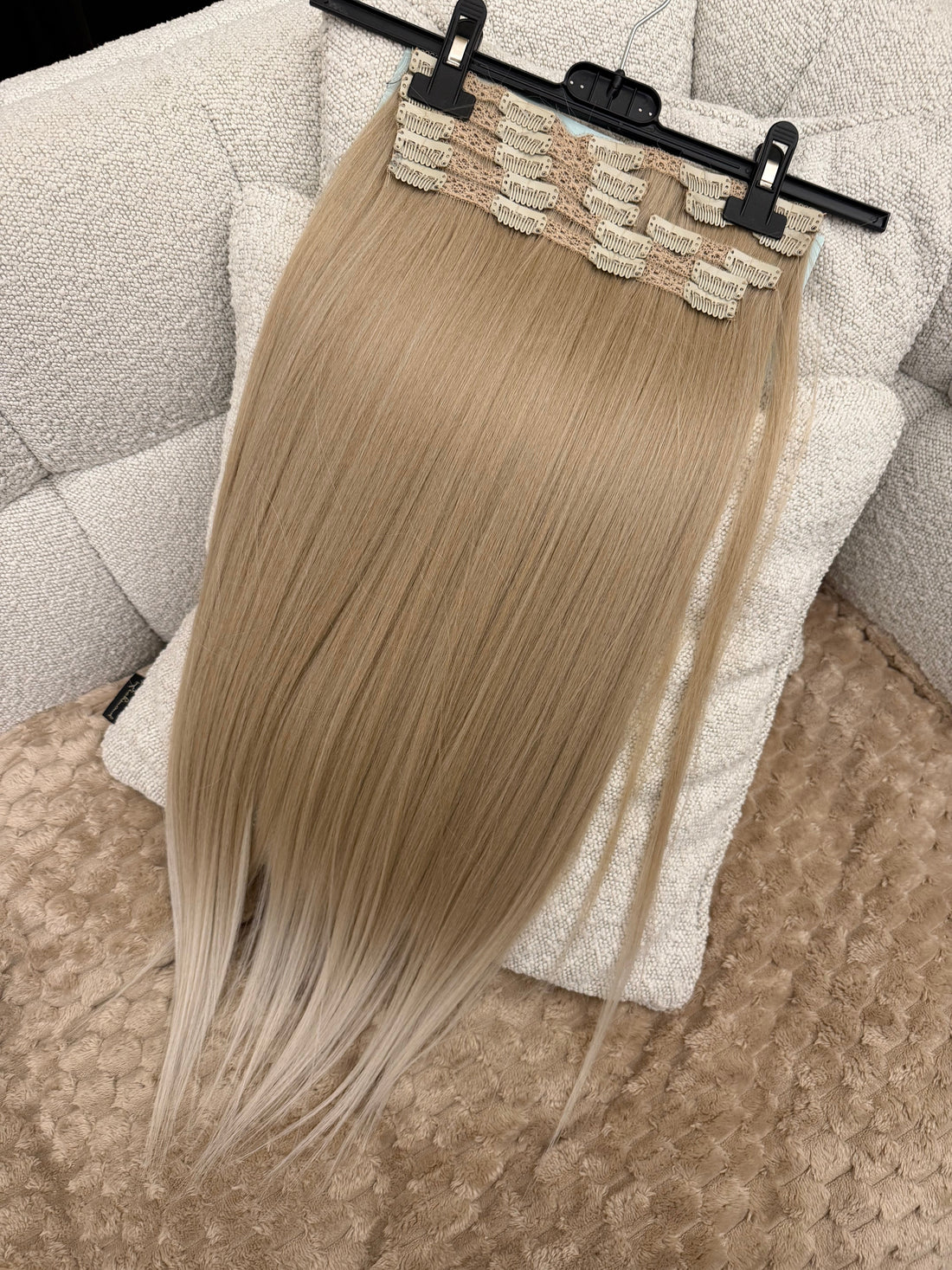 7 fasce liscia con clip biondo ice 103/60