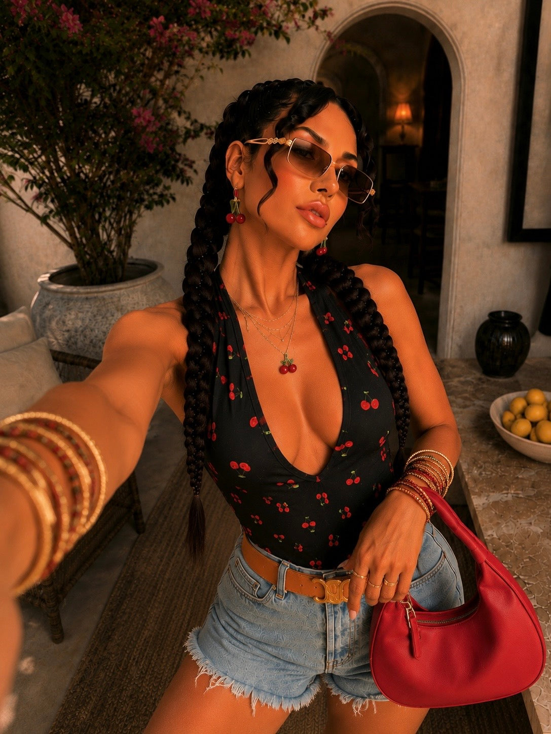Top Halter Summer Print