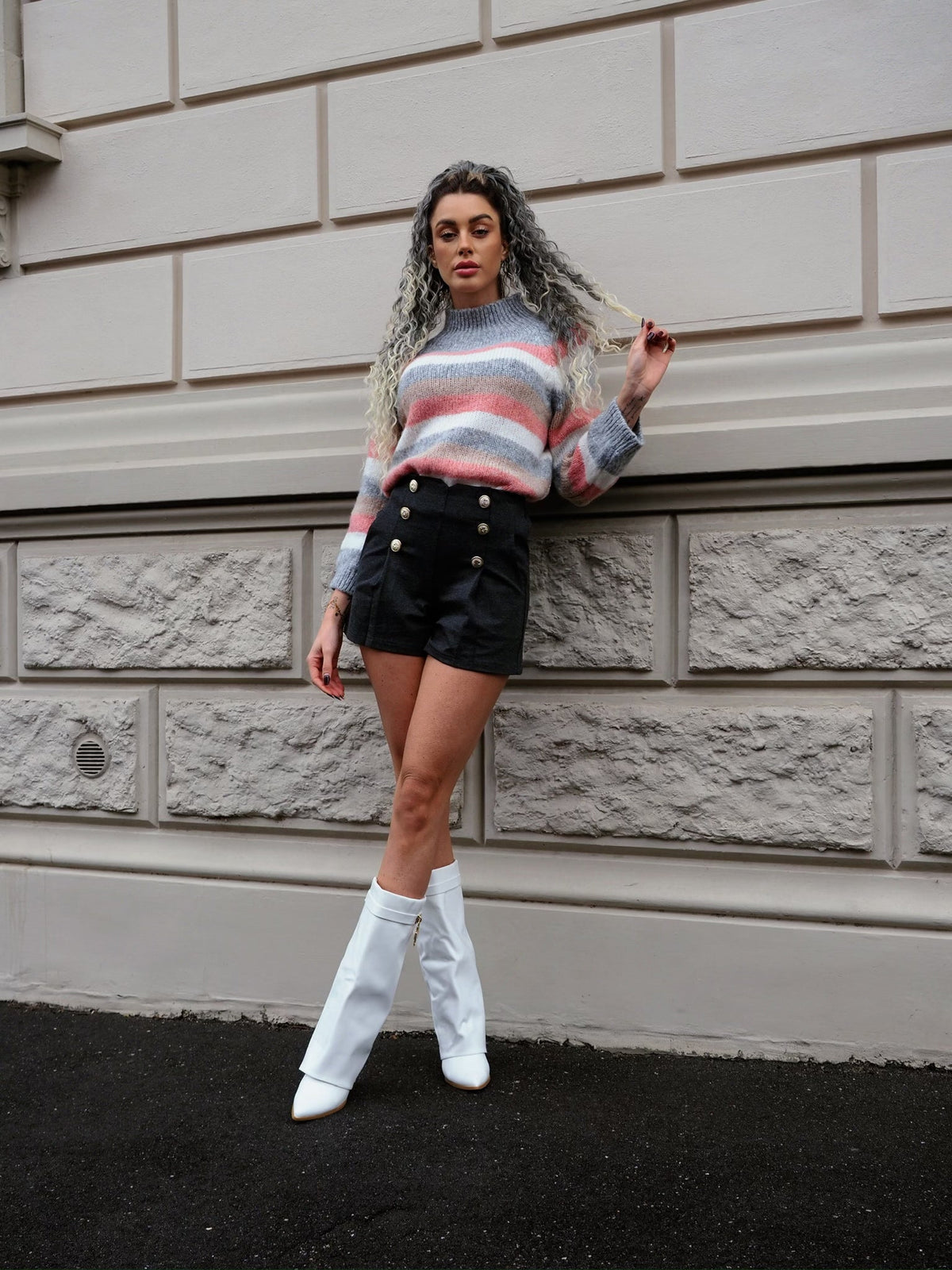Maglione a righe