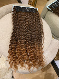 Maxi fascia Riccia con clip castano Degradè T1b/30