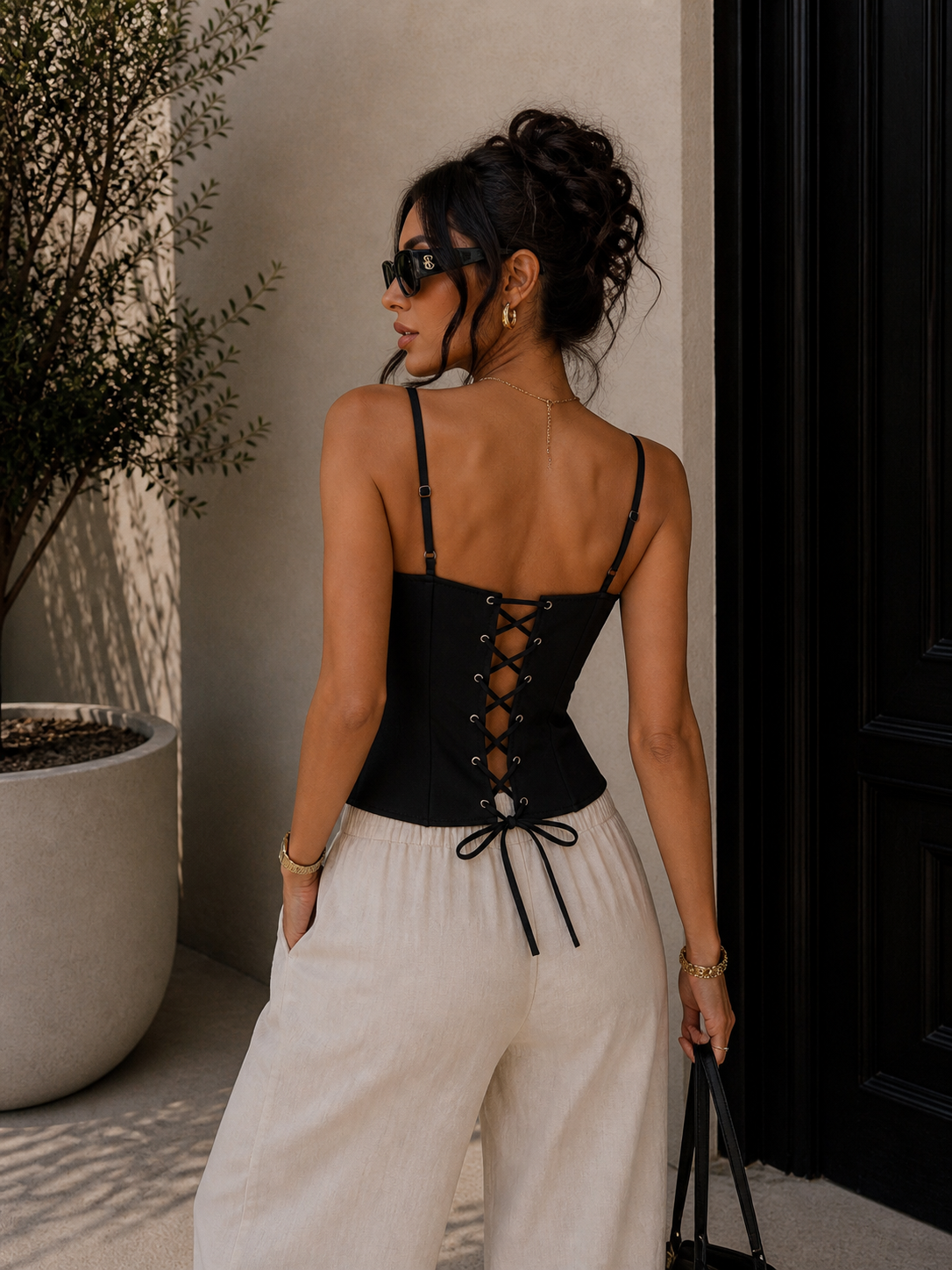Corsetto  Lace Button con Lacci Posteriori