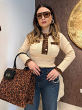 Maglioncino con dettaglio animalier