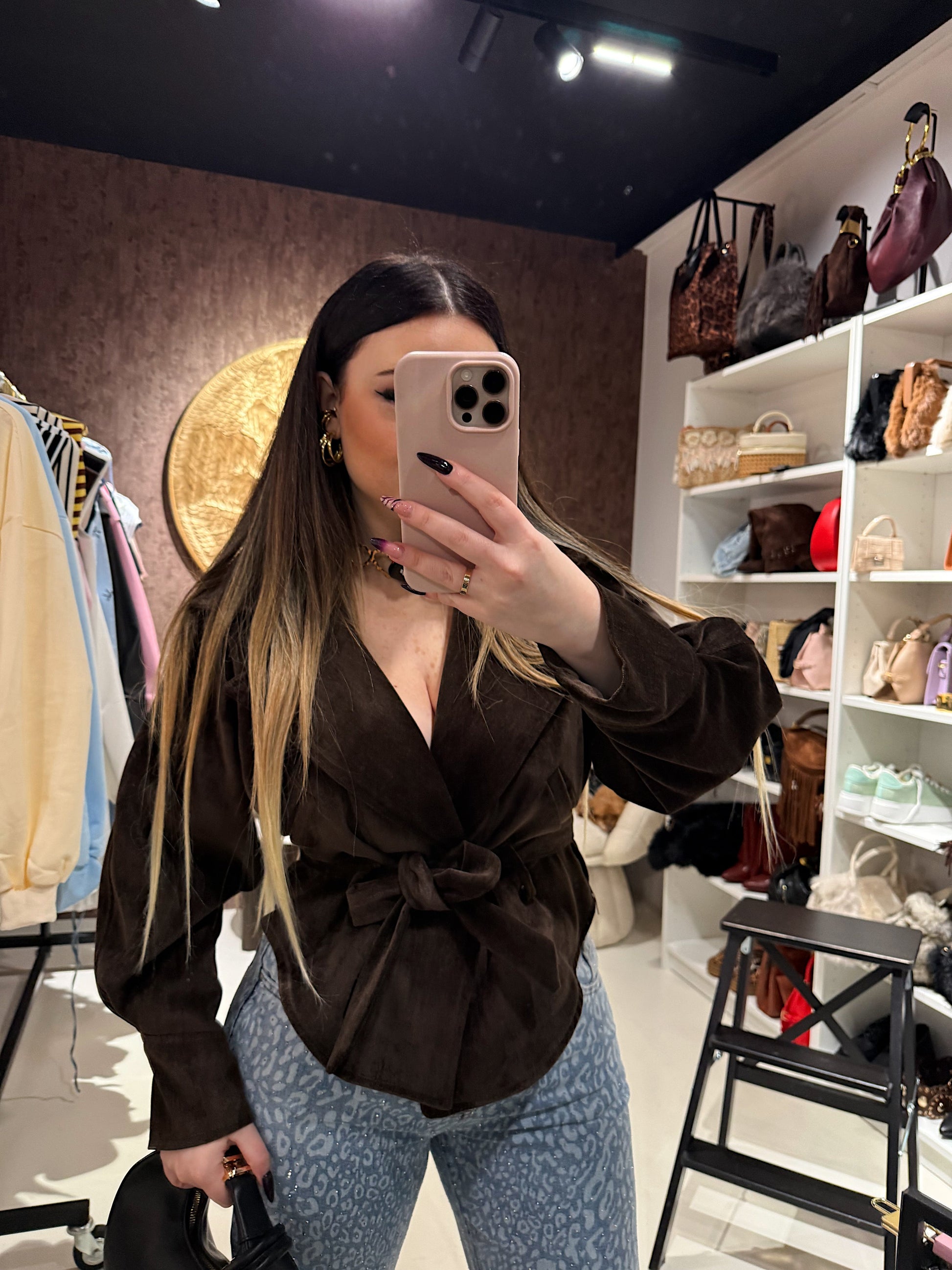 Giacca in suede
