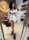 Completo giacca e short con pizzo