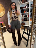 Short  in panno con cintura