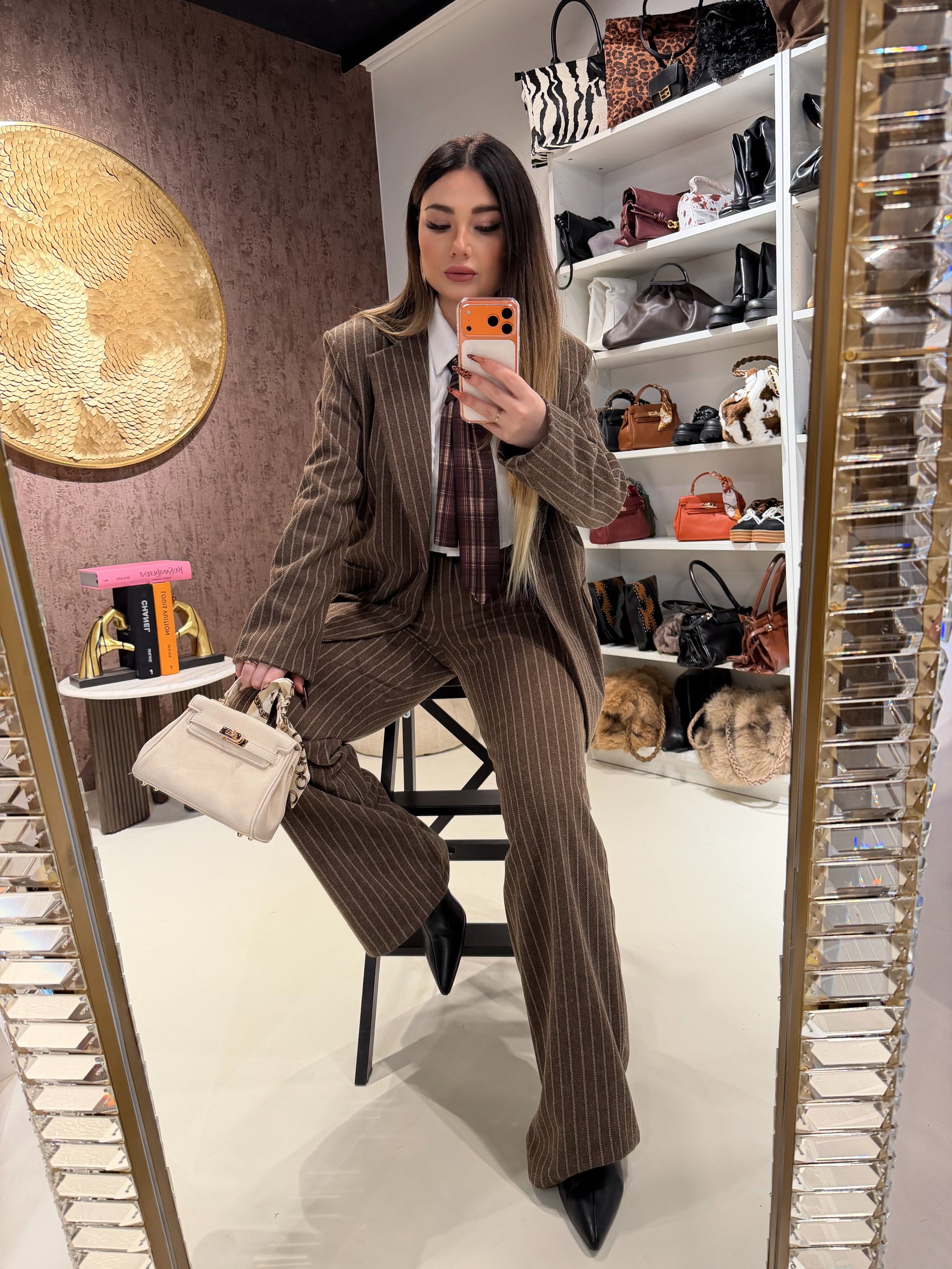 Completo due pezzi a righe