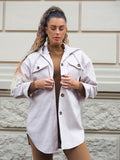 Giacca con bottoni beige