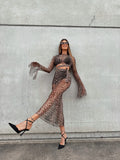 Set top e gonna in velo animalier