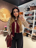 Maglia Parisienne a righe con spalla sciarpa