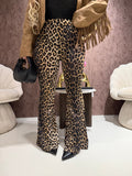 Pantalone a zampa animalier