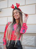 Cerchietto renna cappellino
