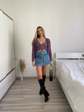 Due pezzi Cardigan e top glicine