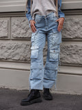 Cargo maxi con tasconi jeans