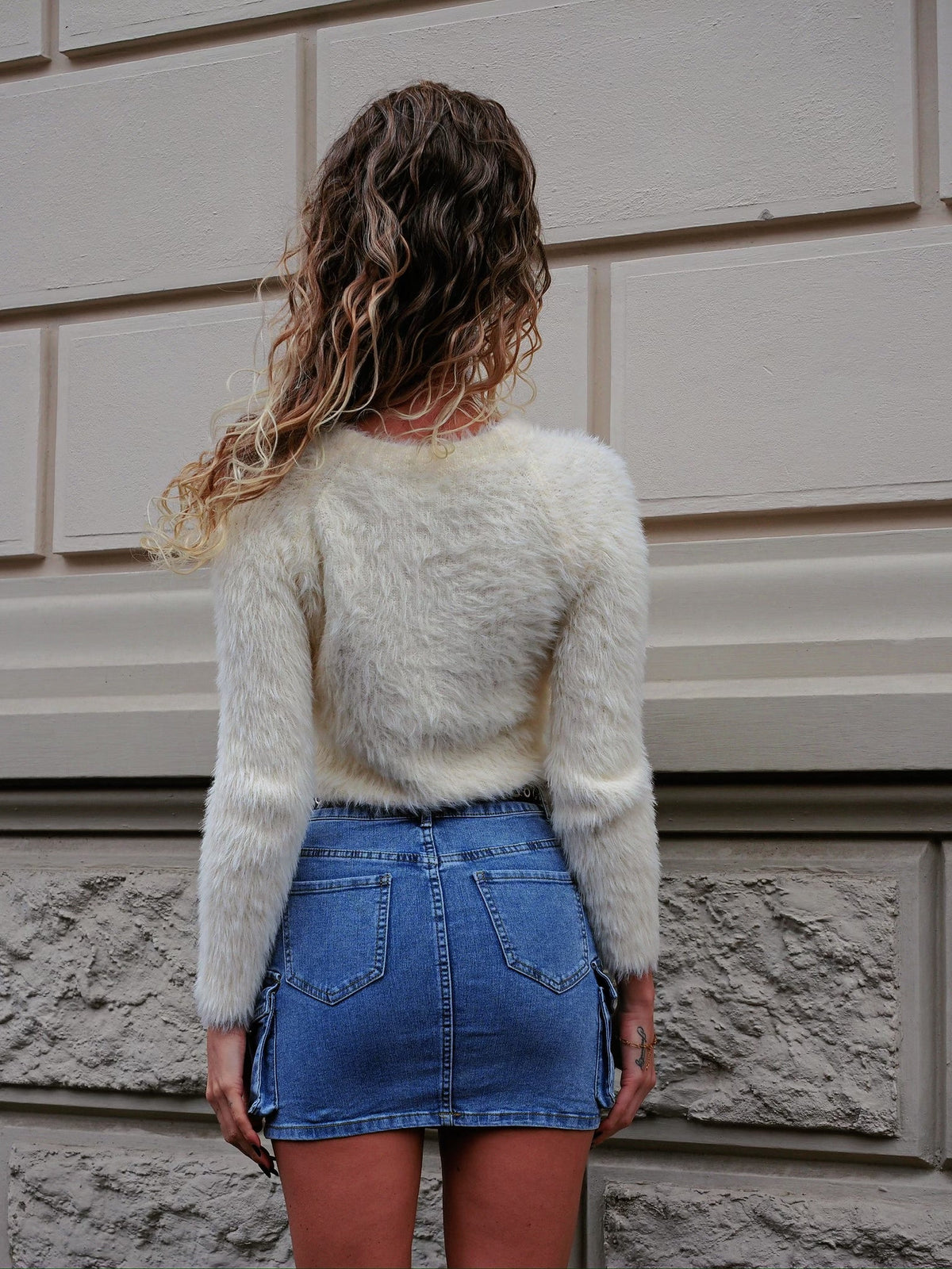 Gonna cargo in jeans