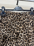 Completo top e pantalone animalier con strass