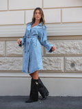 Trench lungo in jeans