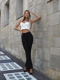 Top bianco con strass argento