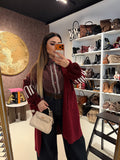 Cardigan lungo con polsino