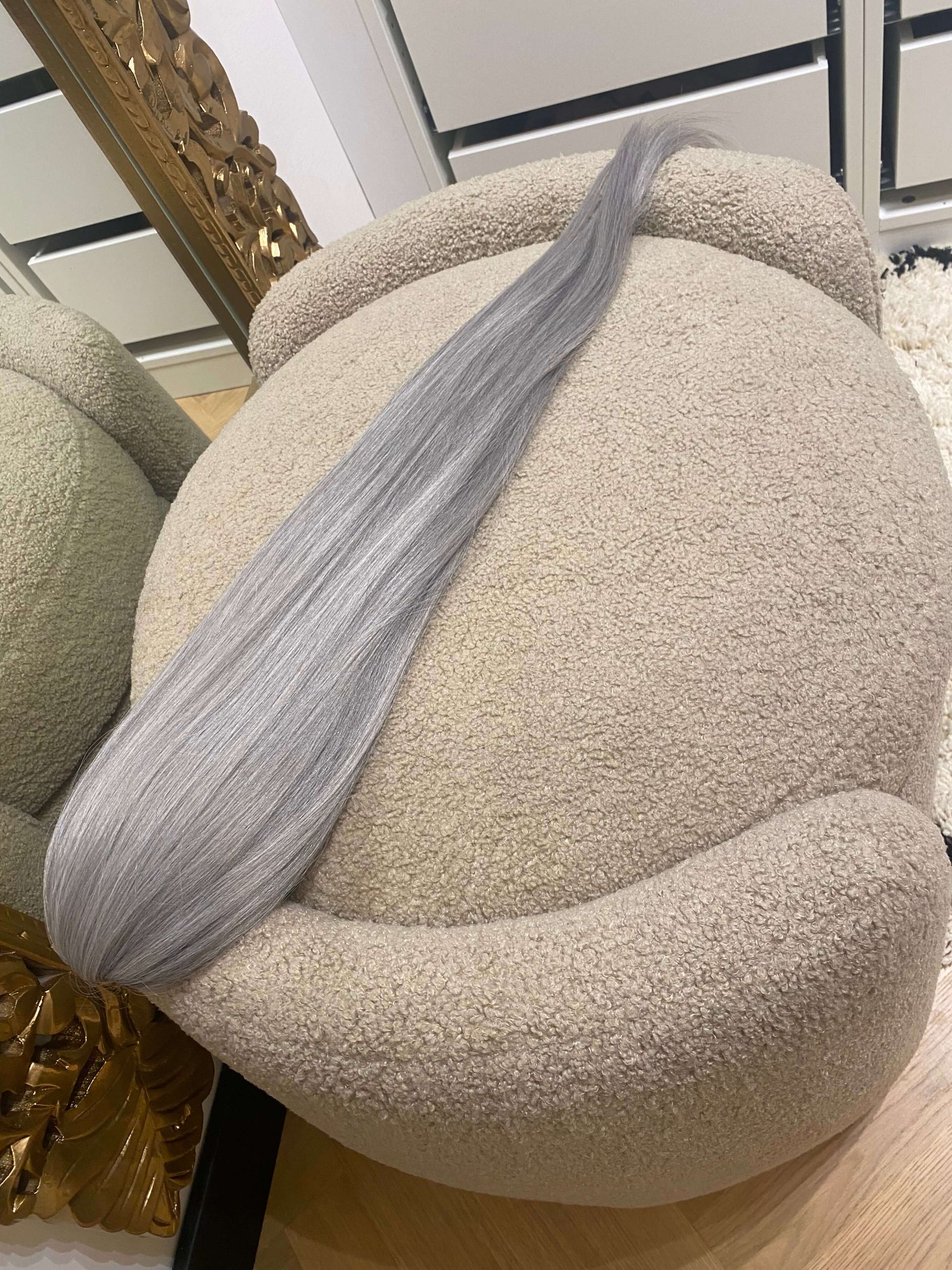 Coda light grey liscia con Coulisse Grigio Chiaro
