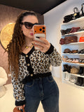 Cardigan maculato
