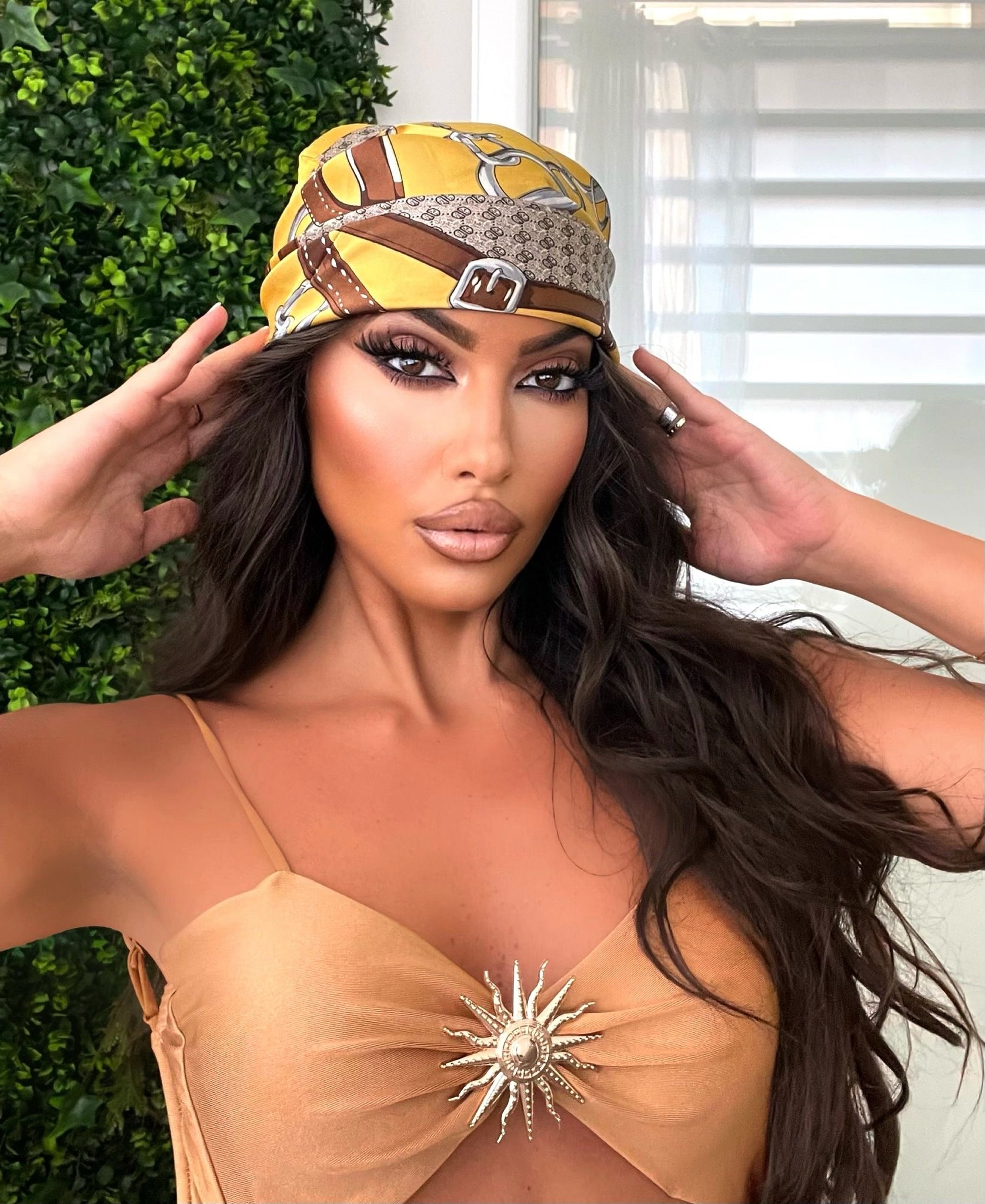 Bandana gialla brown fantasia