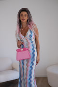 Coda #T-PINK riccia con Coulisse Rosa Degradè