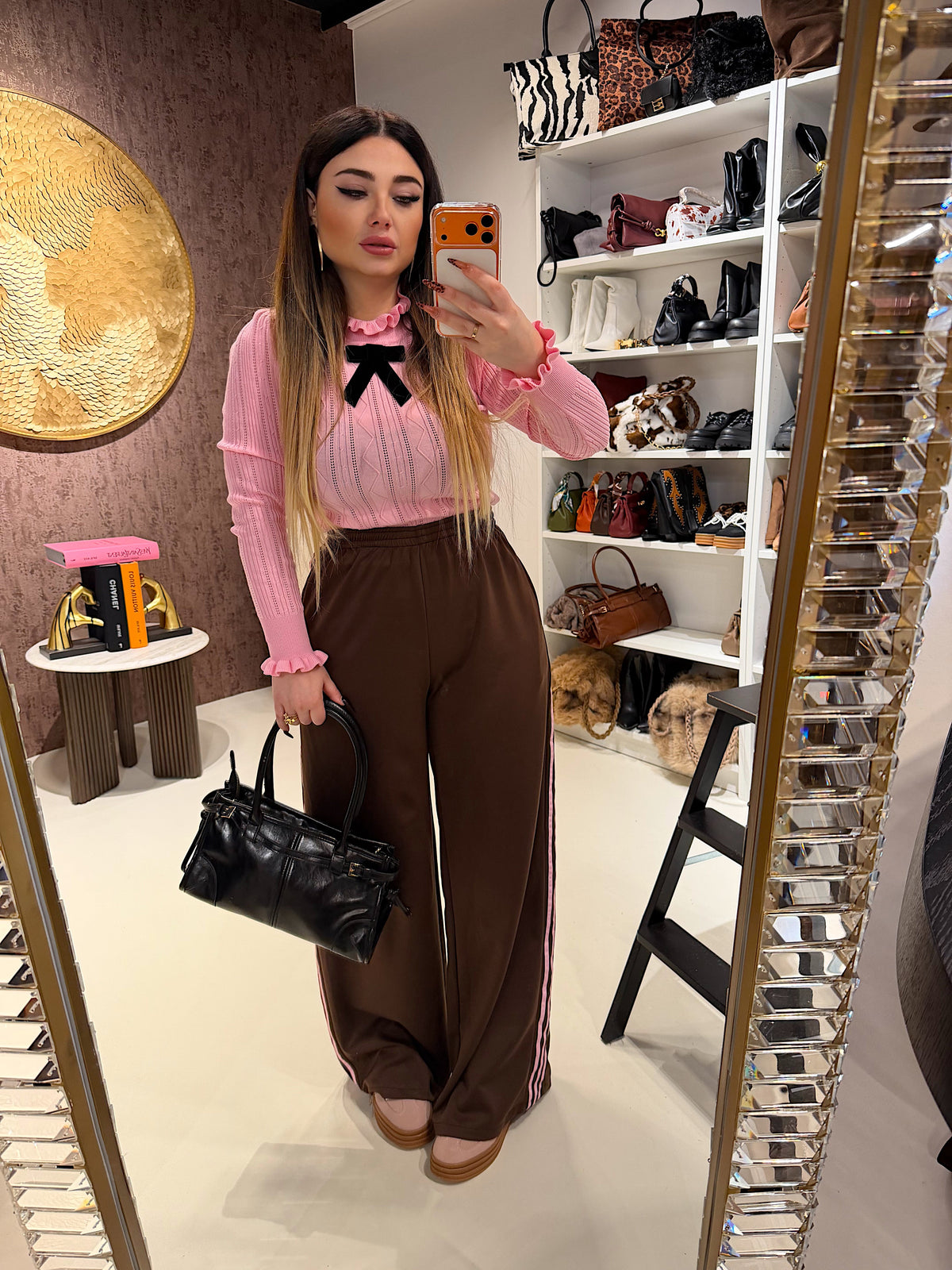 Maglioncino manica lunga con fiocchetto