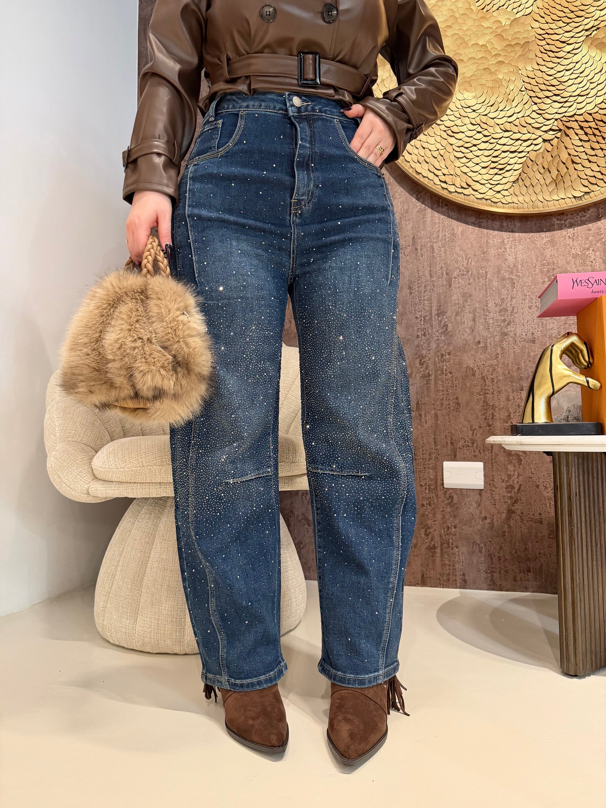 Jeans Balloon con brillantini