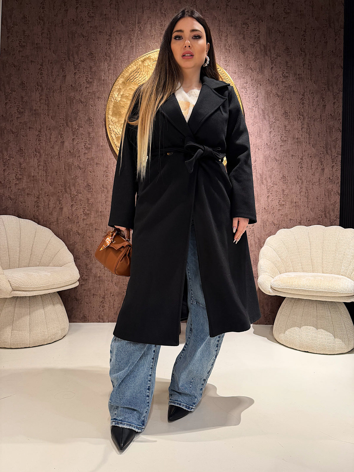 Cappotto con Cintura in Vita