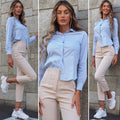 Pantalone vita alta burro