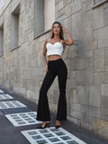 Pantalone nero a zampa