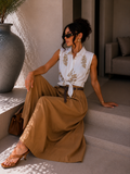 Pantalone in viscosa con cintura