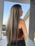 Extension 7 clip liscia Biondo platino castano naturale