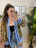 Cardigan animalier celeste