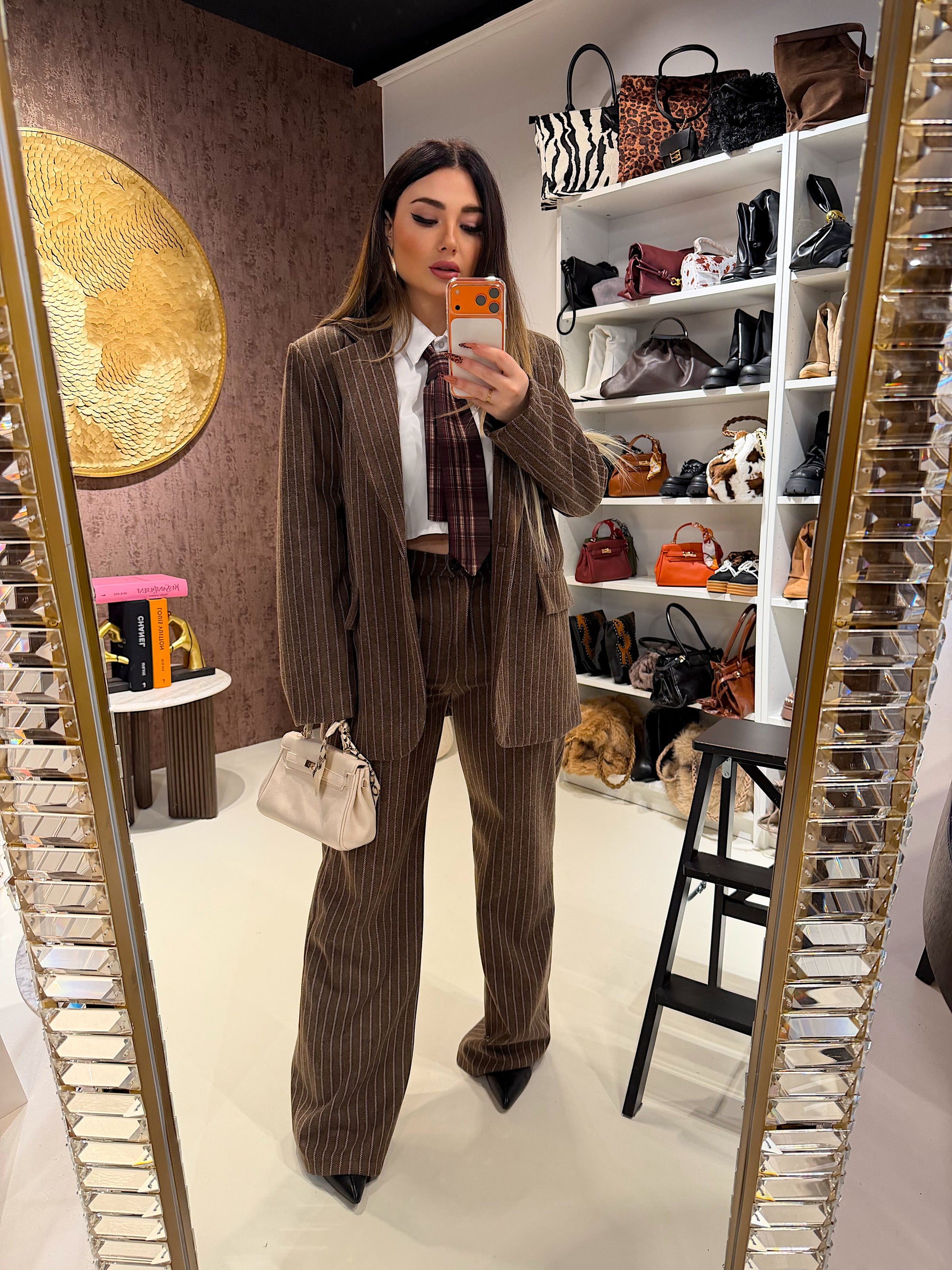 Completo due pezzi a righe