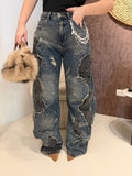 Jeans Ballon con Catenina