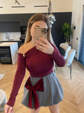 Body bordeaux dettaglio oro