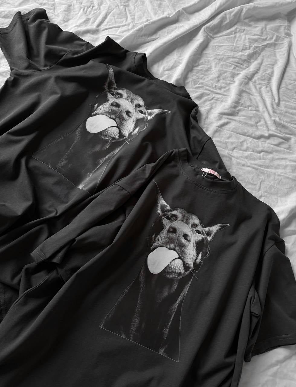 T-shirt grigio doberman