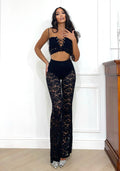 Completo top e pantalone in pizzo