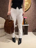 Jeans con tasca glitter maculata