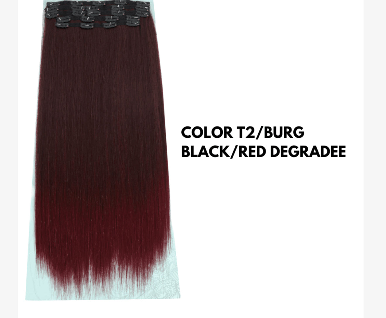 7 fasce liscia con clip T1b/burg