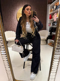 Completo Elastic Denim scuro