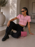 T-shirt Crop “Usually Dressed in Black”