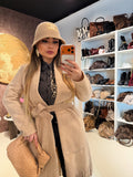 Cappotto con frange e fiocco 3 colori
