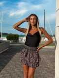 Top in raso nero