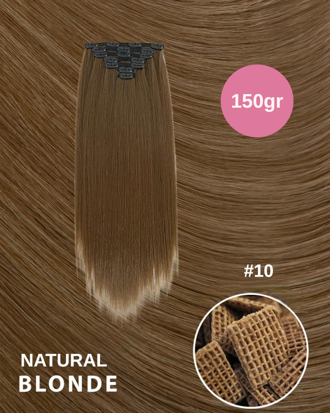 Extension 150gr lisce 7 clip vari colori